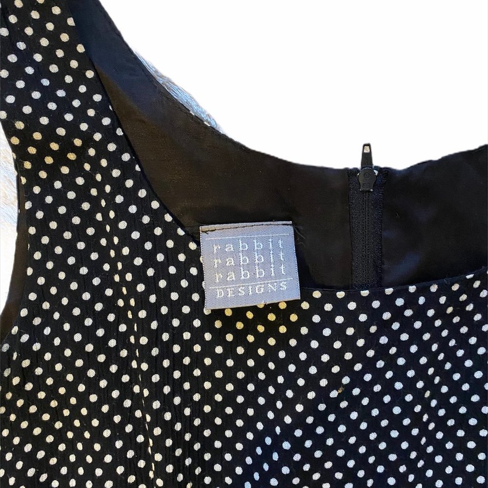 Rabbit Rabbit Rabbit Blue & White Polka Dot Dress - image 5